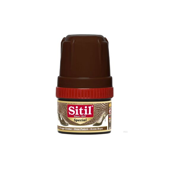 Крем для обуви с губкой brown dark 60мл SITIL