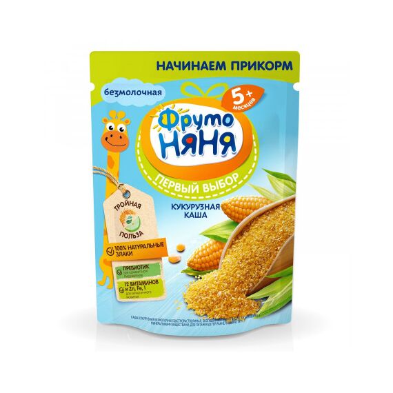 Каша кукурузная б/мол 180г ФРУТО НЯНЯ
