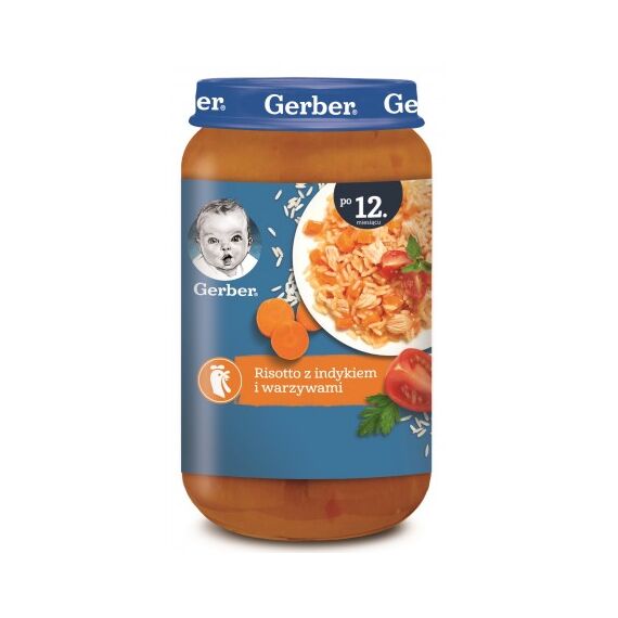 Piure risotto cu curcan si legume 250g GERBER