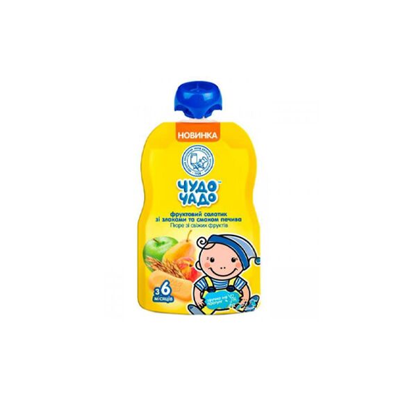 Piure de pere, mere, piersici, cereale, biscuiti  f/zahar 6l+  90g d/p ЧУДО ЧАДО