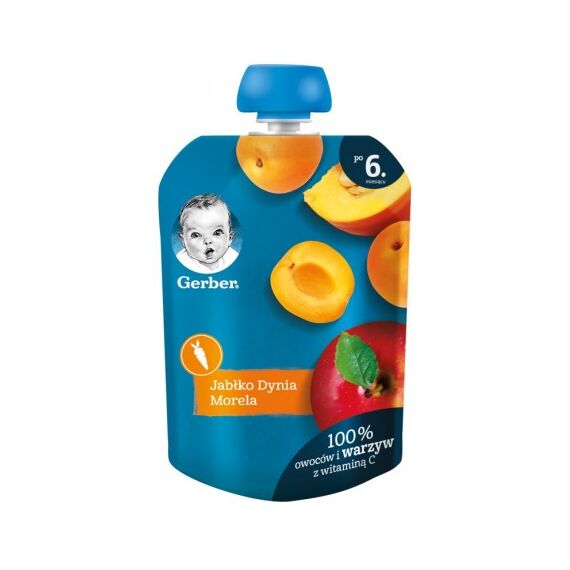 piure măr-bostan-caise 90g GERBER