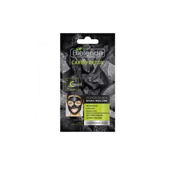 Carbo Detox Masca de curatare cu carbune  p/u ten mixt 8g BIELENDA