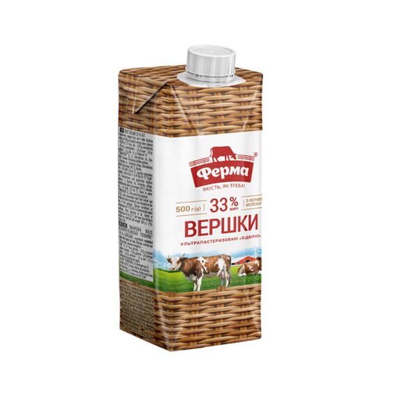 Smantana dulce 33% UHT t/p 500g ФЕРМА