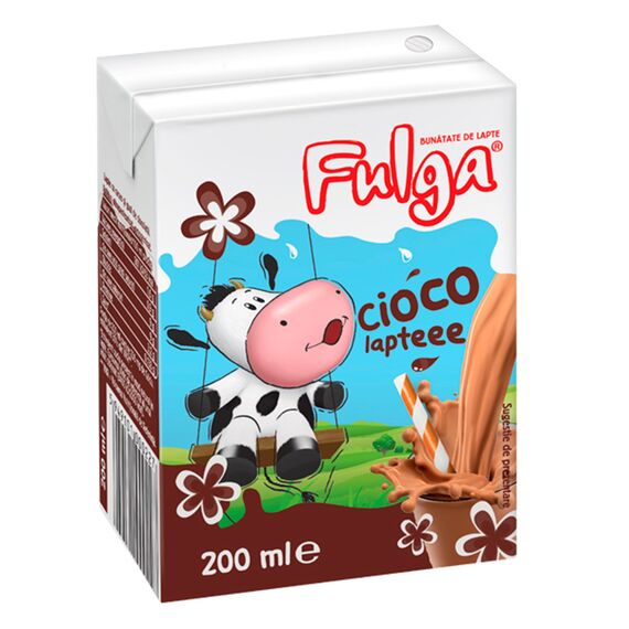Молоко с какао и шоколадным вкусом 1.5% 200мл FULGA