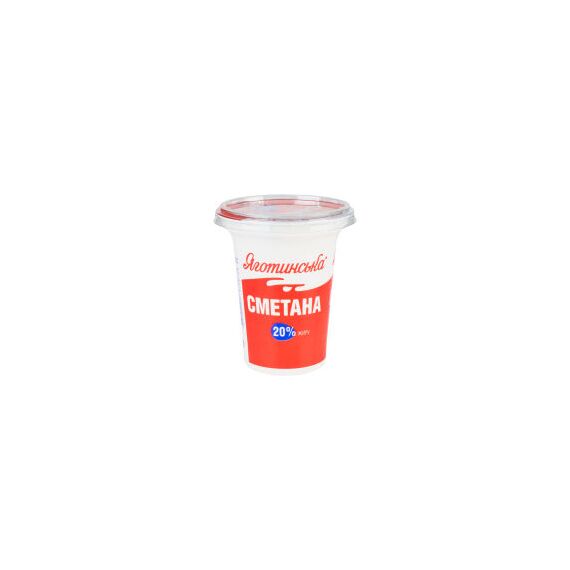 Сметана 20% 300г ЯГОТИНСЬКЕ