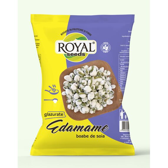 EDAMAME Бобы сои жареные соленые  глазированные60г ROYAL SEEDS