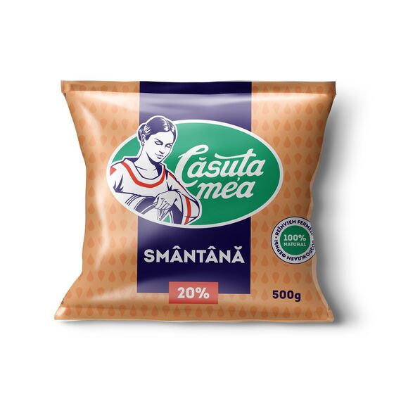 Smantana 20% PE 500g CASUTA MEA