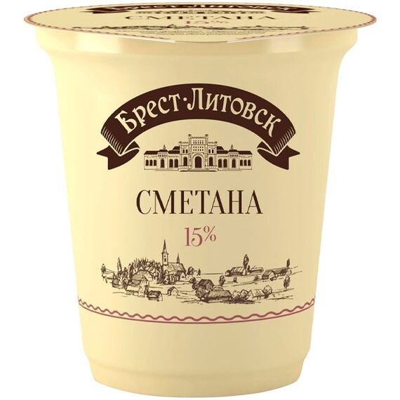 Сметана 15 % 300 г БРЕСТ-ЛИТОВСК