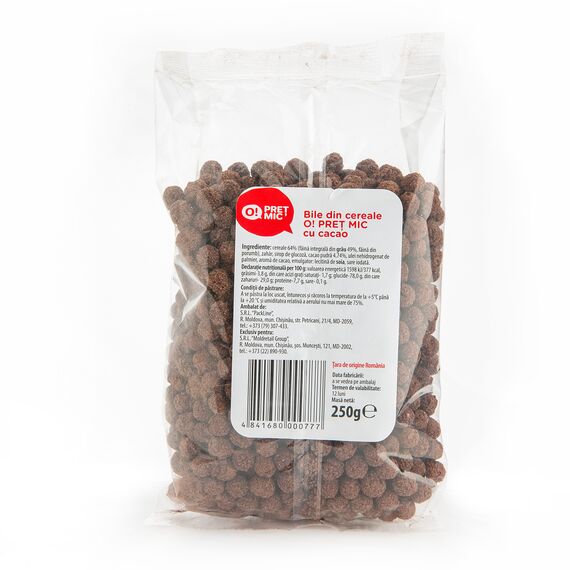 Bile de cereale cu cacao 250g O! PRET MIC MIC, foto 2 - linella.md