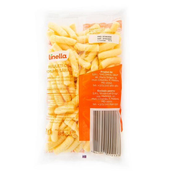 Pufuleti de porumb sarati  85g LINELLA, foto 2 - linella.md