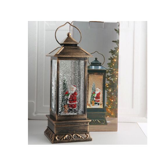 Фонарь музыкальный, декоративный  с подсветкой Новогодний 22см, изображение 2 - linella.md
