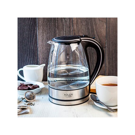 Fierbator electric 1.75l Sticla ADLER, foto 2 - linella.md