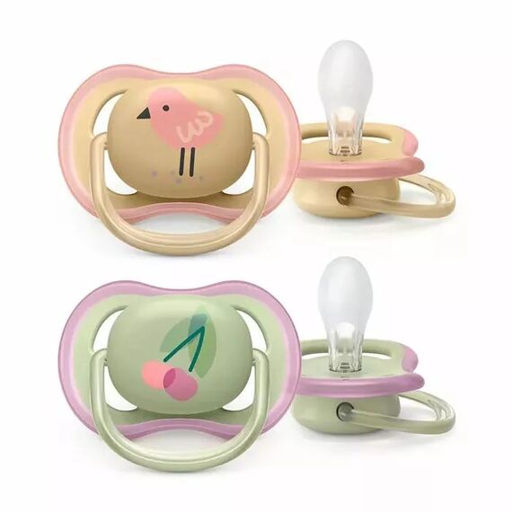 Пустышка Ultra Air из силикона Girl 0-6мес  2 шт AVENT, изображение 3 - linella.md