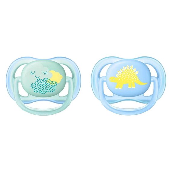 Пустышка Ultra Air из силикона Boy 0-6мес 2 шт AVENT, изображение 2 - linella.md