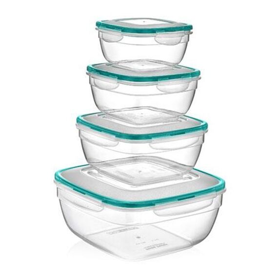 Set containere, 4 piese, 7.3L, 1.7L