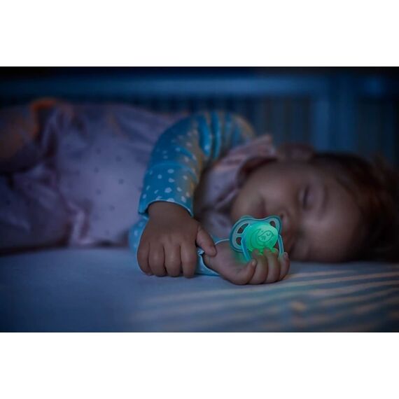 Ultra Air Night Силиконовые пустышки, ночные 0-6мес 2шт AVENT, изображение 3 - linella.md