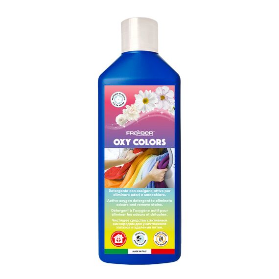 Solutie pentru indepartarea petelor tesaturi colorate Oxy Colors 1l FRA-BER