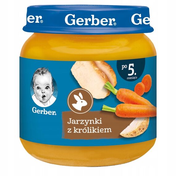 Piure de legume cu iepure 125g GERBER