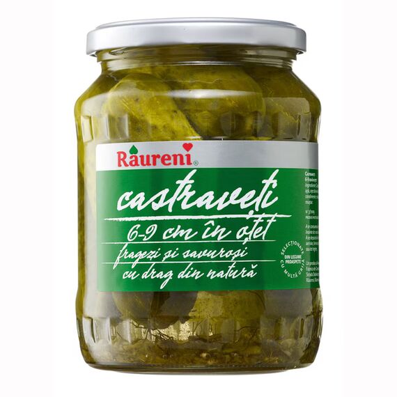 Castraveti in otet 6-9 cm 680g RAURENI