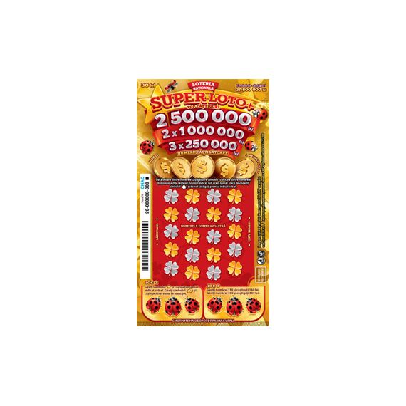 LOTERIA NAȚIONALĂ Bilet de Loterie SUPER LOTO, EDIȚIE DE AUR