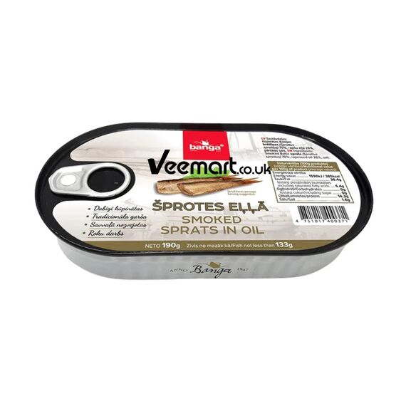 BANGA Sprote afumate in ulei de f.s. 190g