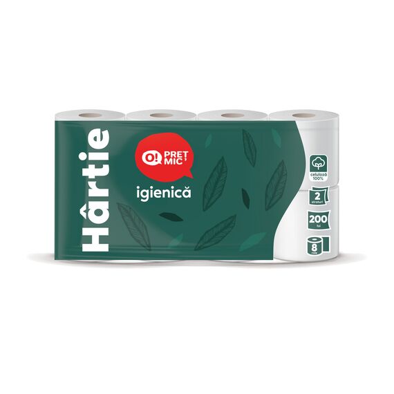 O! PRET MIC Hartie igienica 8role 2str
