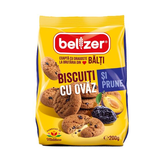 BELZER Biscuiti de ovaz cu prune 200g