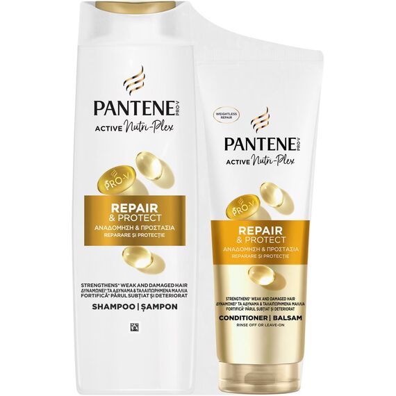 PANTENE Set - Șampon 400ml + Balsam 400ml, Restaurare și Protecție