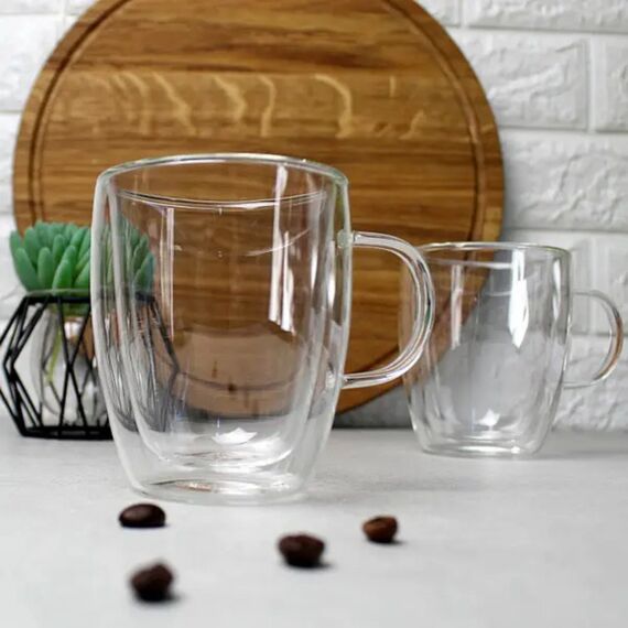 Cupa sticla duble pereti 350 ml
