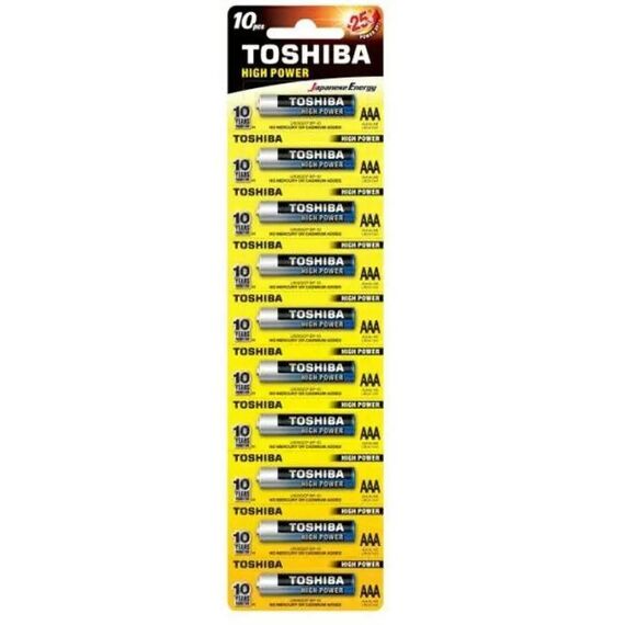 TOSHIBA Baterii LR03, ААА de mare putere 10 buc