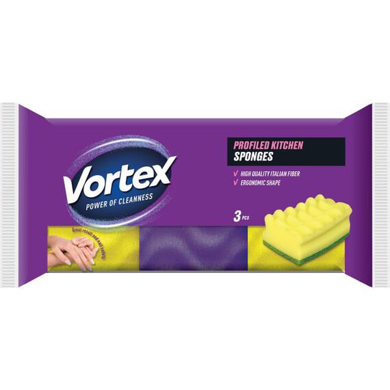 VORTEX Burete de bucatarie profilat 3buc