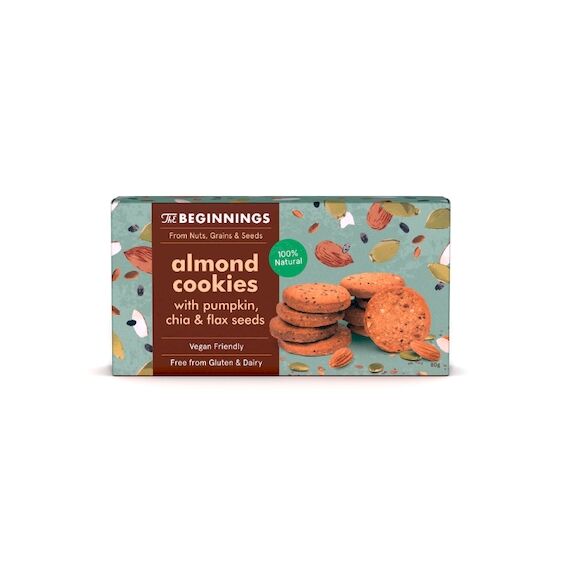 THE BEGINNINGS Biscuiti de migdale cu seminte 80g