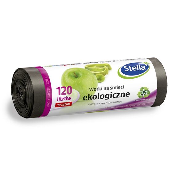 STELLA Saci de gunoi negri 10buc, 120l