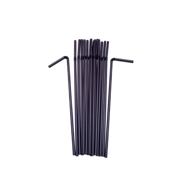 O! PRET MIC Paie biodegradabile gofra negre 5*240mm 30buc
