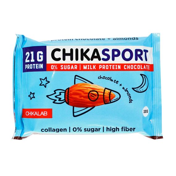 CHIKALAB Ciocolata de lapte cu migdale 100g
