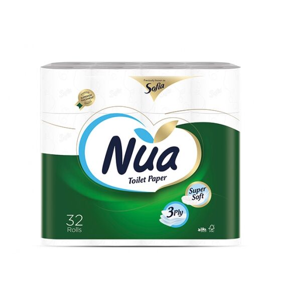 NUA Hirtie igienica 32 role 3 pliuri 18.2m