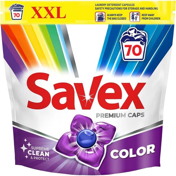 SAVEX Detergent capsule Premium Color 70buc