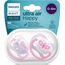 Пустышка Ultra Air Happy из силикона Girl 0-6мес 2 шт AVENT