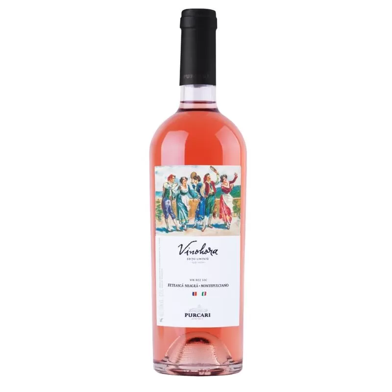 PURCARI Вино Vinohora Feteasca Neagra, Montepulciano Rose сухое розовое 0,75л