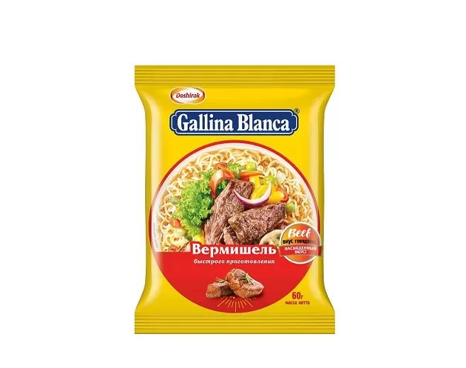 GALLINA BLANCA Вермишель со вкусом говядины 60г
