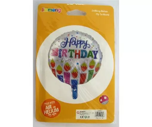 SPRING Balon gonflabil Happy Birthday folie de aluminiu D35cm