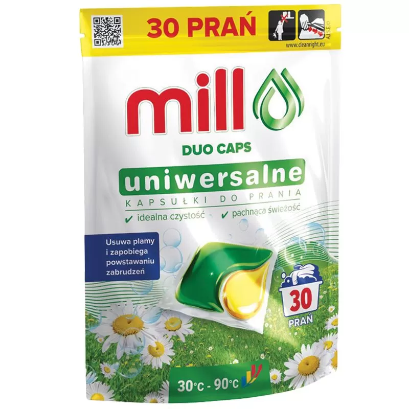 MILL Гель для стирки в капсулах Для цветного и белого белья 30шт