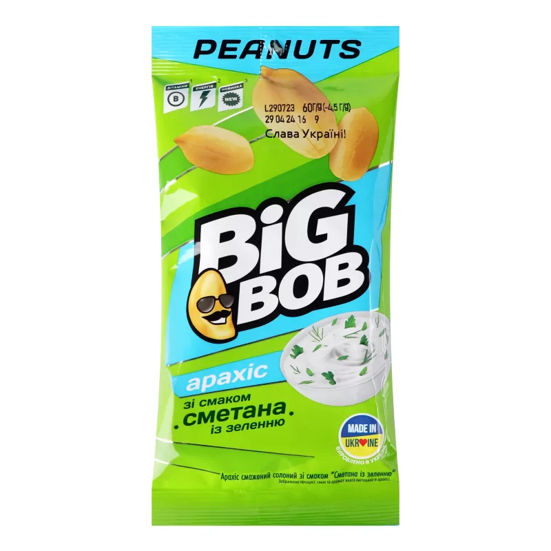 BIG BOB Арахис со вкусом сметаны с зеленью 60г