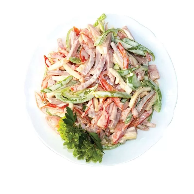 LINELLA  Salată cu șuncă și cașcaval, kg