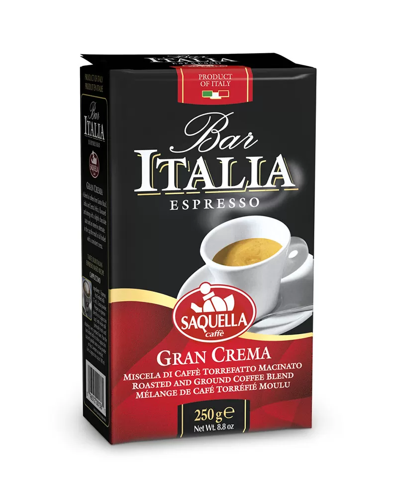 SAQUELLA BAR ITALIA Кофе молотый Grancrema 250г