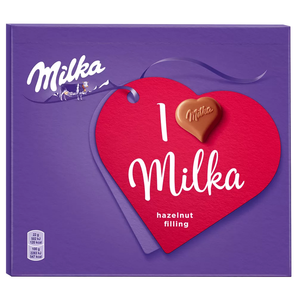 MILKA I Love You Ciocolată cu alune 110g
