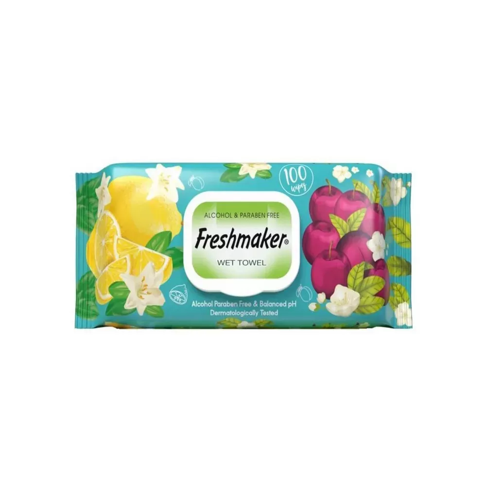 FRESHMAKER Șervețele umede cu capac Fructe 100buc