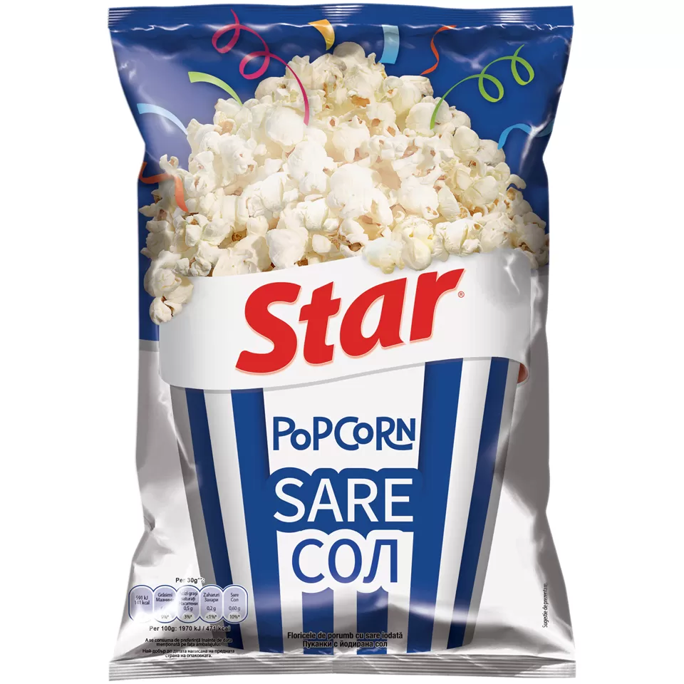 STAR Попкорн для микроволновки с солью 80г