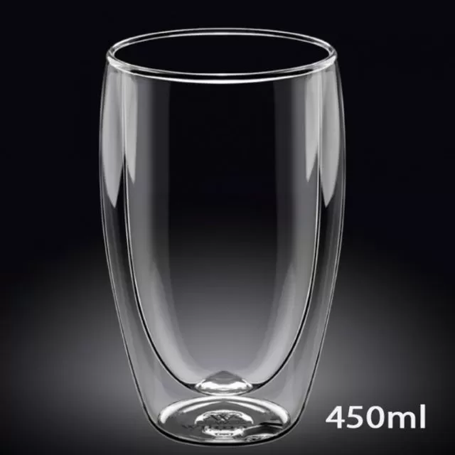 Pahar sticlă pereți dubli 450 ml