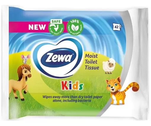 ZEWA Влажная туалетная бумага детская Kids 42шт